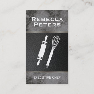 Whisk Rolling Button Kulinarischer Meister Schwarz Visitenkarte