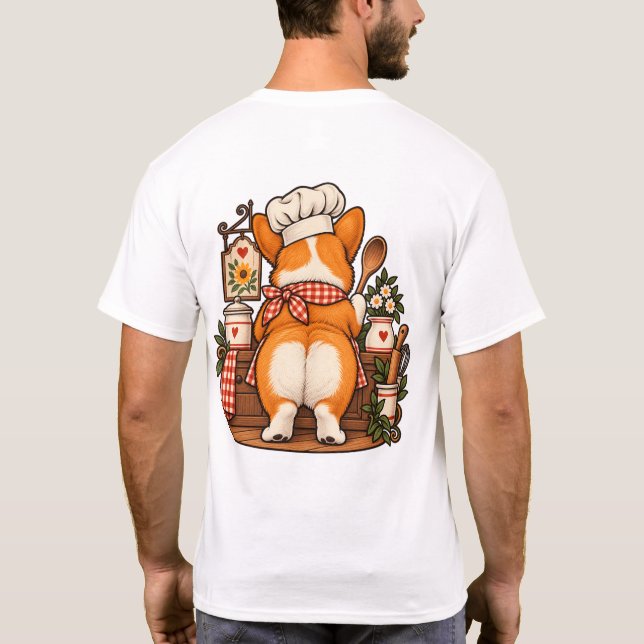 Whisk Taker Corgi Chef Backen Pun Tee (Rückseite)