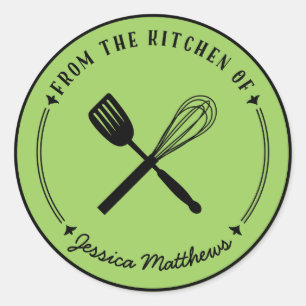 Whisk und Spatula Personalisiert Kitchen Stickers