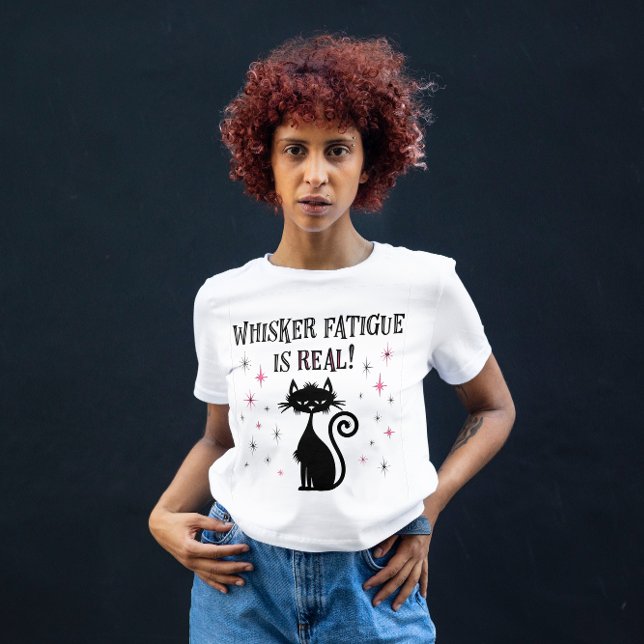 Whisker Ermüdung ist echt lustiges Cat Sprichwort T-Shirt (Von Creator hochgeladen)