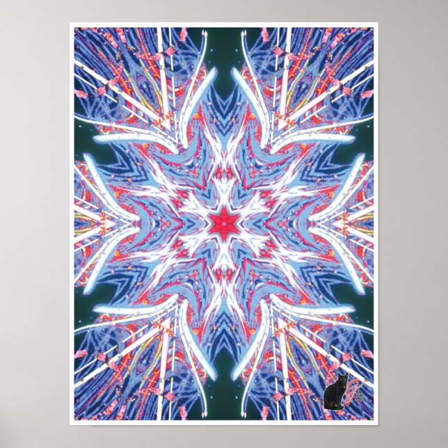 Whisker Kinetic Collage Kaleidoscope Poster (Vorne)