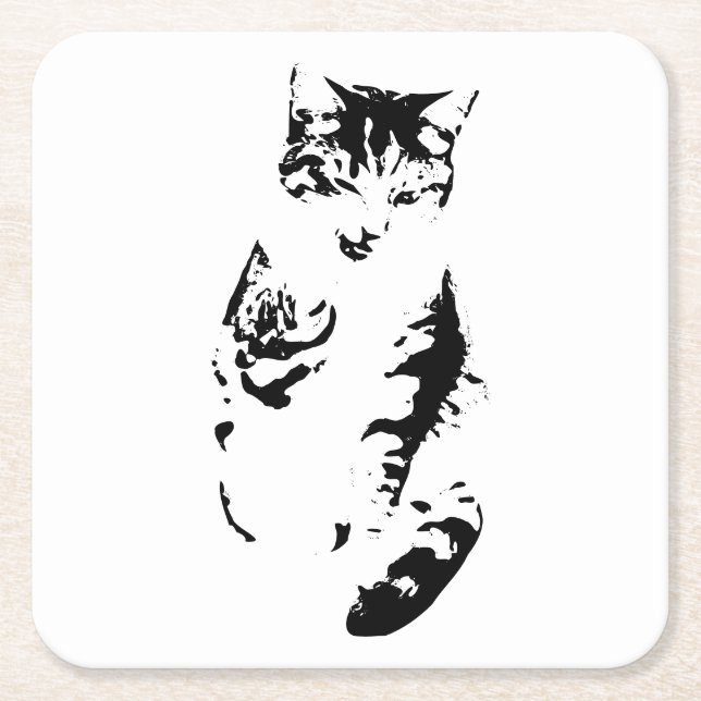 Whisker Winks Rechteckiger Pappuntersetzer (Vorderseite)