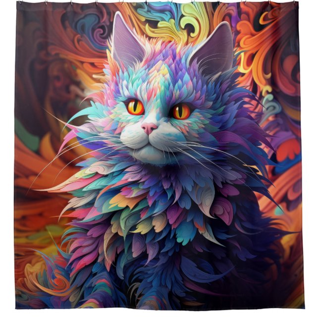 Whisker Wonder Duschvorhang (Vorderseite)