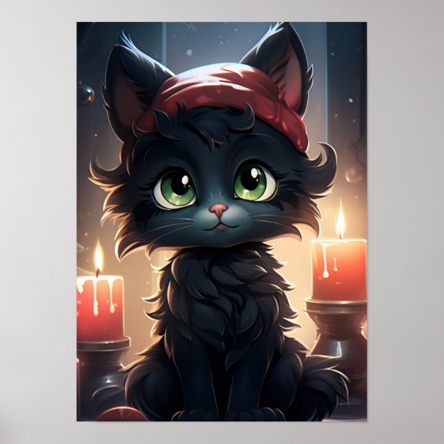 Whisker Wonderland: Katzenweihnachtposter Poster (Vorne)
