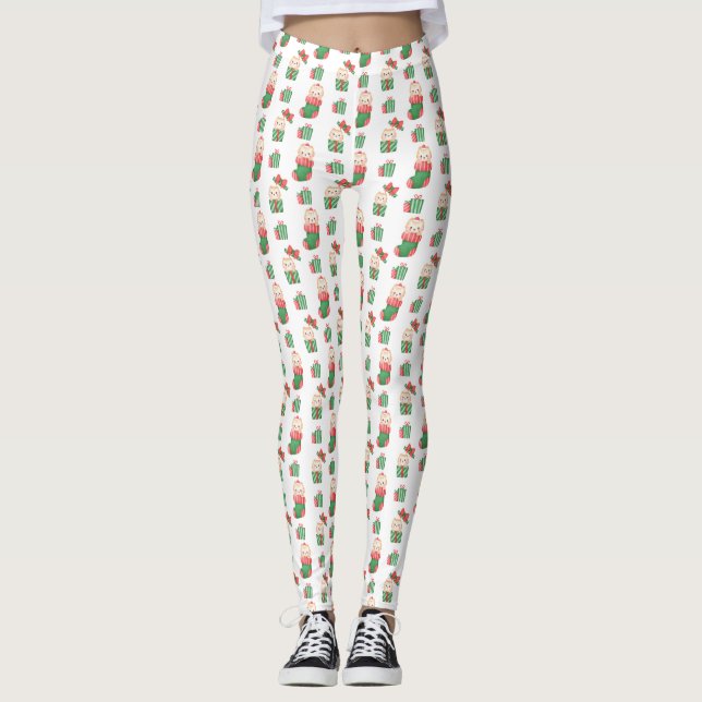 "Whisker Wonderland" Weihnachten-Leggings Leggings (Vorderseite)