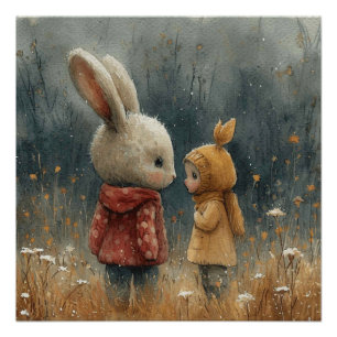 Whisker Wunderland: Ein bisschen wunderlicher Hase Poster