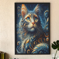 Whiskers and Sapphire: Eine Katze blauer Mit Augen