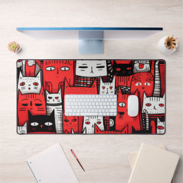 Whiskers and Wonderers: Rot für die Liebhaber der  Schreibtischunterlage