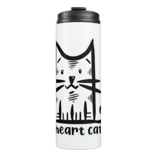 Whiskers Cat, ich hebe Katzen Thermosbecher