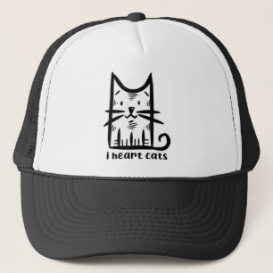 Whiskers Cat, ich hebe Katzen Truckerkappe