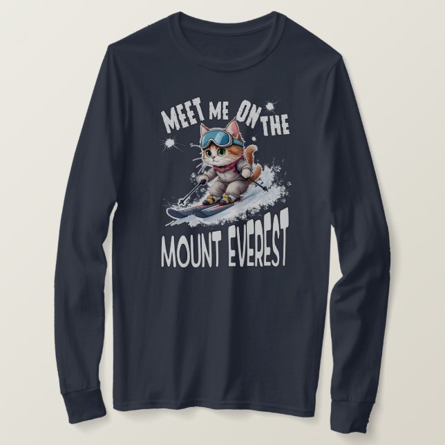 Whiskers, die furchtlose Abenteuerkatze - Langärme T-Shirt (Design vorne)