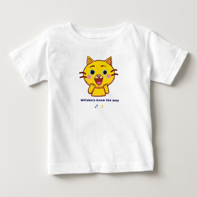 Whiskers Kennen Niedliches Katzen-Zitat für Kinder Baby T-shirt (Vorderseite)