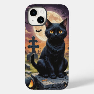 Whiskers of the Witching Hour - Black Cat Case-Mate iPhone 14 Hülle