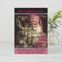 Whiskers Pink Weihnachtsmann Weihnachtsfest Party