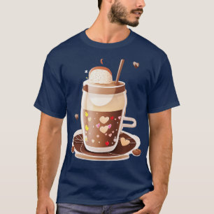 Whiskers und Worte Ein Kaffee Liebhaber Freude T-Shirt