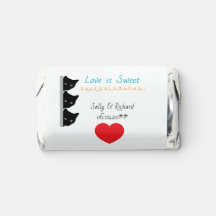 Whiskers & Vows | Schwarze Katze Hochzeitsbonbons