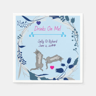 Whiskers & Vows Shades of Forever Hochzeitsserviet Serviette