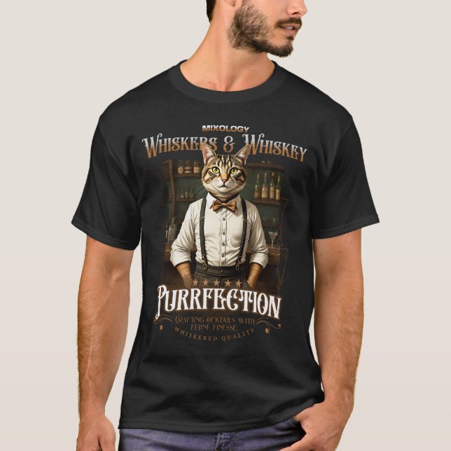 Whiskers & Whiskey Mixologist T-Shirt (Vorderseite)