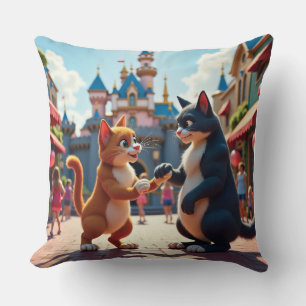 Whiskers & Wiskers: Märchenhafte Feline Wedding Bl Kissen