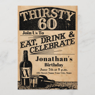 Whiskey 60. Geburtstag Einladung