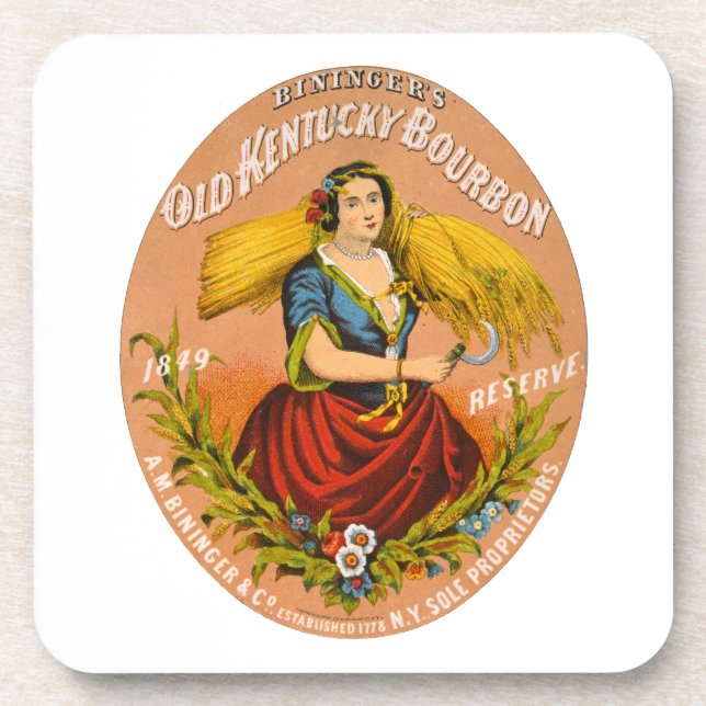 Whiskey Advertising Label, Circa 1860. Getränkeuntersetzer (Vorderseite)