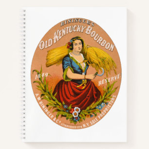 Whiskey Advertising Label, Circa 1860. Notizbuch