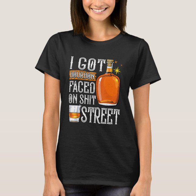 Whiskey and Bourbon Funny Drinking Party New Orlea T-Shirt (Vorderseite)