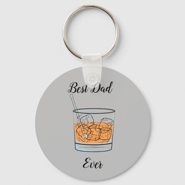 Whiskey Best Vater je Key Ring Schlüsselanhänger (Vorderseite)