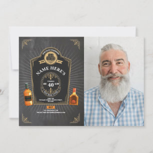 Whiskey Birthday Aged to Perfection 50 th Chalk Einladung