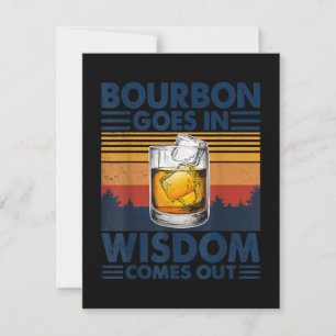 Whiskey Bourbon geht in Weisheit hervor Dankeskarte