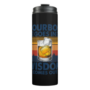 Whiskey Bourbon geht in Weisheit hervor Thermosbecher
