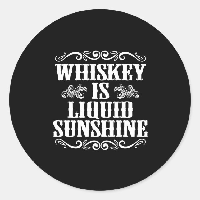 Whiskey Bourbon hilft Alkohol TShirt Geschenk Runder Aufkleber (Vorderseite)