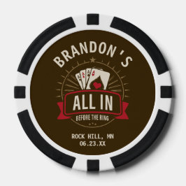 Whiskey Brown Custom Rustic Bachelor Party Pokerchips