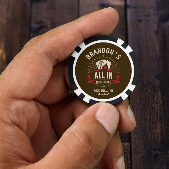 Whiskey Brown Custom Rustic Bachelor Party Pokerchips (Von Creator hochgeladen)