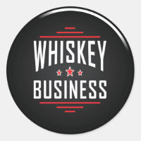 Whiskey Business Classic Round Sticker
