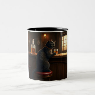 Whiskey Cat: Zwei-Tone-Tasse Zweifarbige Tasse