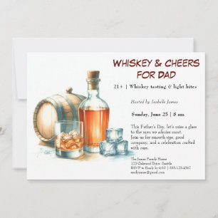 Whiskey & Cheers - Editable Vatertag Einladung