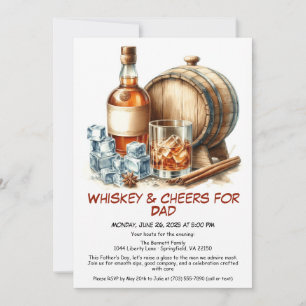 Whiskey & Cheers for Vater - Vatertag Einladung