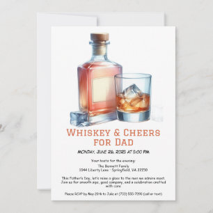 Whiskey & Cheers for Vater - Vatertag Einladung