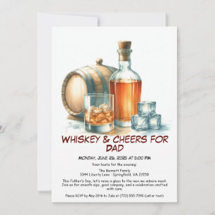 Whiskey & Cheers for Vater - Vatertag Einladung