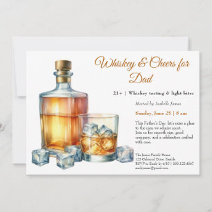 Whiskey & Cheers für Dad – Vatertags-Einladung Einladung