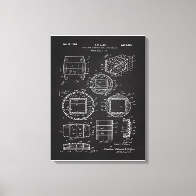 Whiskey-Container 1966 Leinwanddruck (Vorderseite)