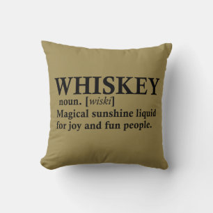 Whiskey-Definition lustige Trinkquoten Kissen