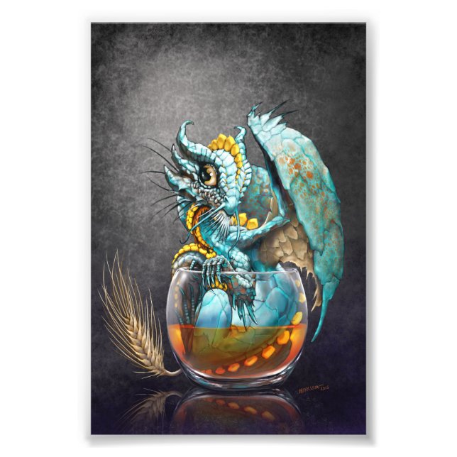 Whiskey Dragon 4x6 Print Fotodruck (Vorne)
