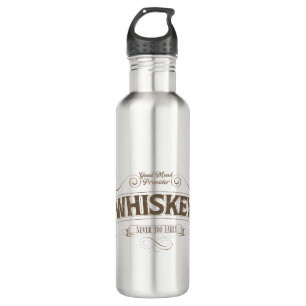 Whiskey-Etikett - Flasche mit lustigem Wasser Edelstahlflasche
