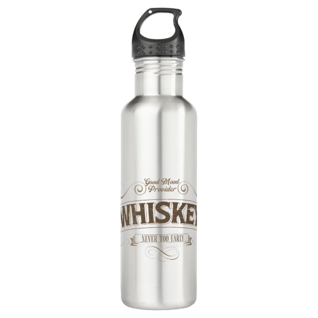 Whiskey-Etikett - Flasche mit lustigem Wasser Edelstahlflasche (Vorderseite)