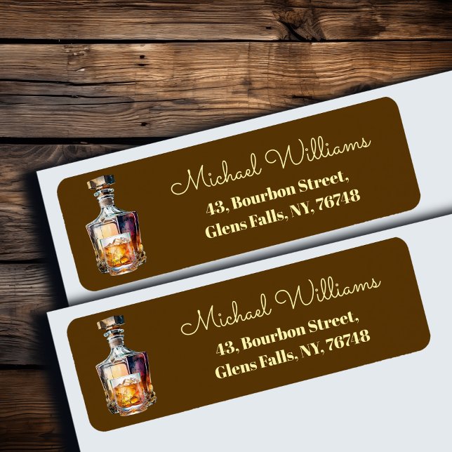 Whiskey-Flasche Glas Rücksendeadresse (Von Creator hochgeladen)