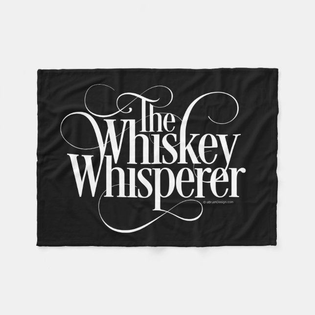 Whiskey-Flüsterer Fleecedecke (Vorderseite (Horizontal))