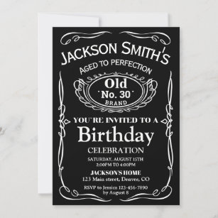 Whiskey Geburtstagseinladung Adult Liköre einladen Einladung