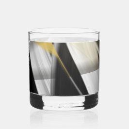 Whiskey Glass Abstrakt Art Schwarz-weiß Gold Whiskyglas